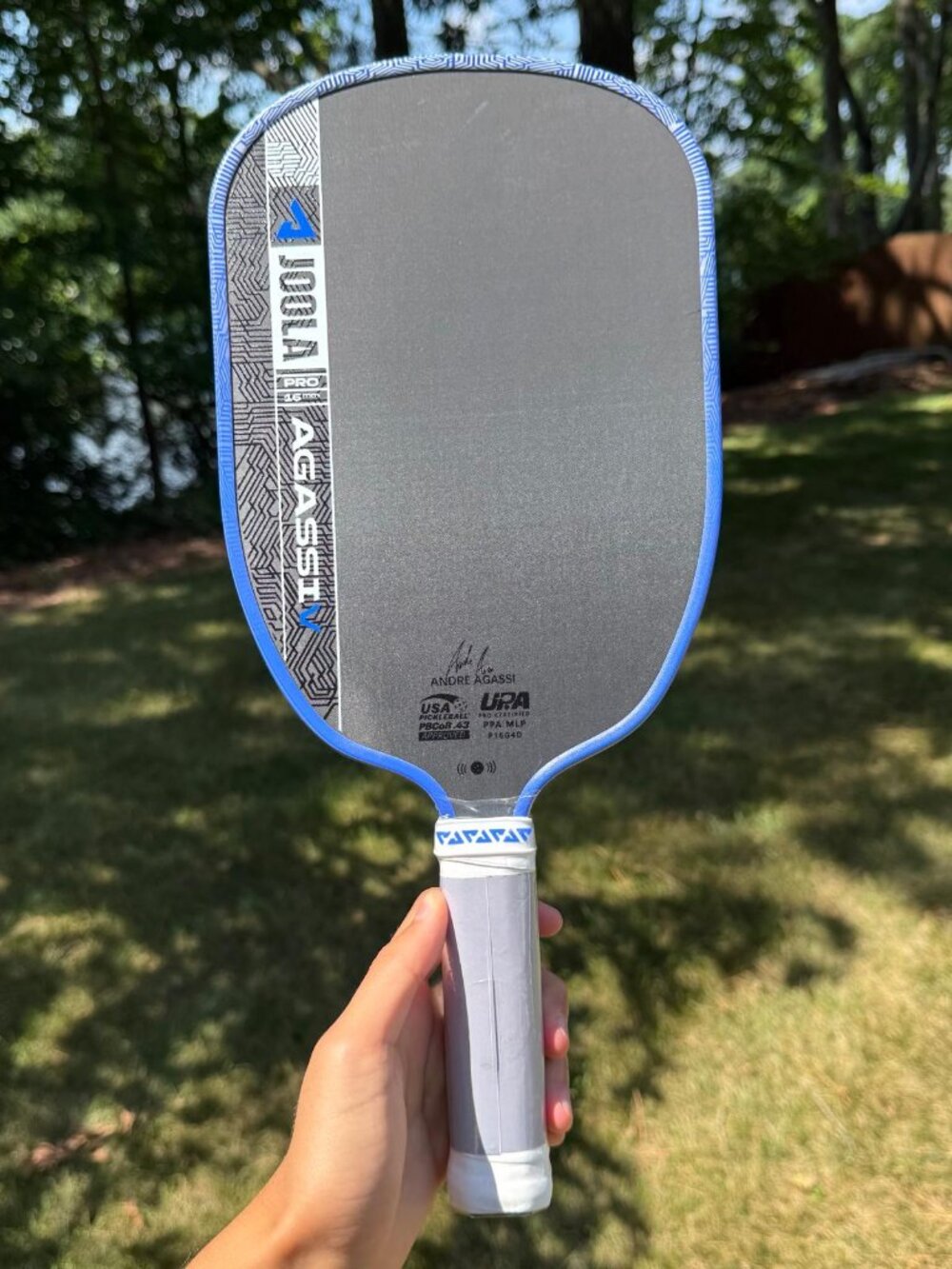 JOOLA Agassi Pro V 16mm Pickleball Paddle Royal Blue